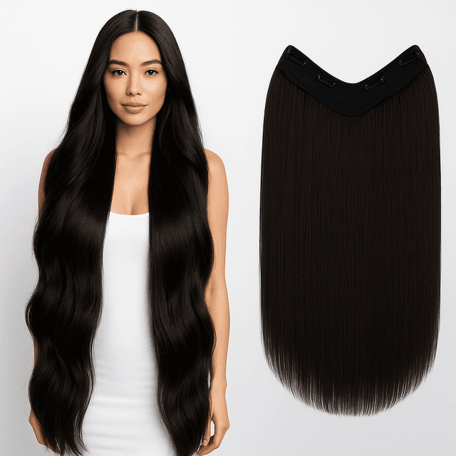 Tresa de Păr V-SHAPE #1B Negru Natural Tresa de Păr V-SHAPE #1B Negru Natural