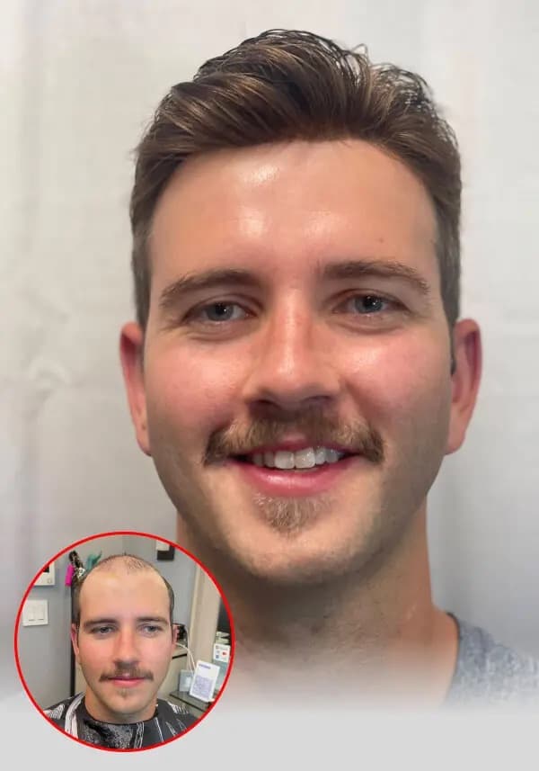 Peruca pentru Barbati Saten Natural