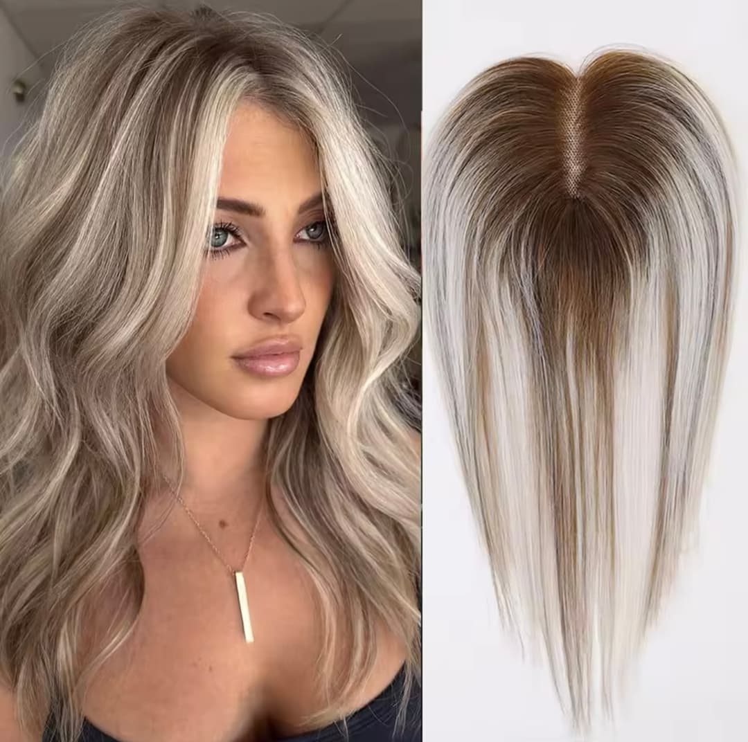 Peruca Partiala Balayage Saten Natural Silver