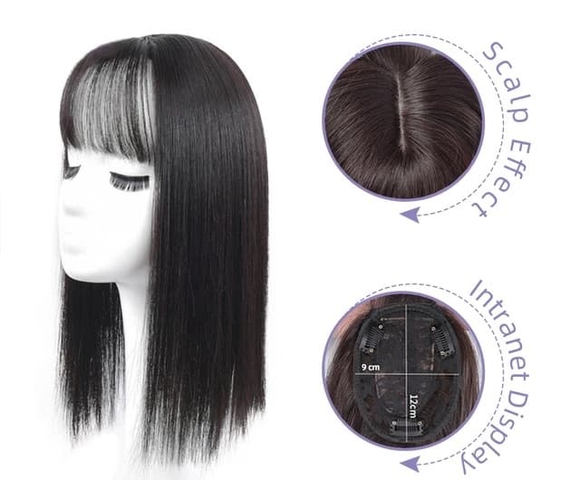 Peruca Partiala Cu Breton #1 Negru