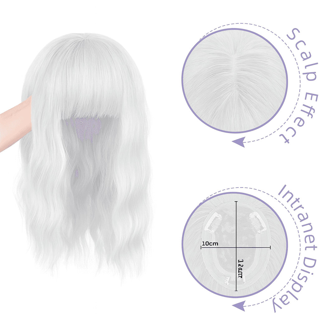 Peruca Partiala Cu Breton Light Grey