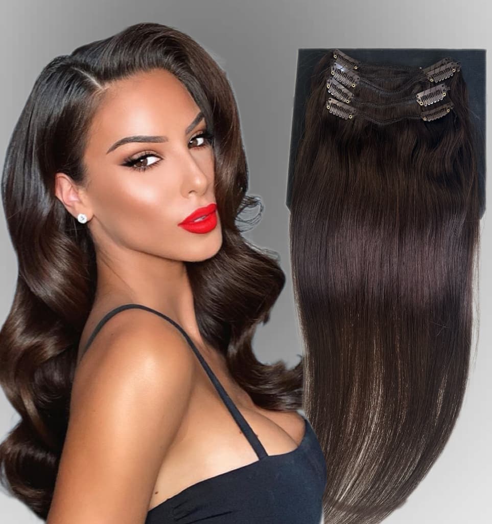 Extensii Clip-On MiniGold Saten Inchis #2