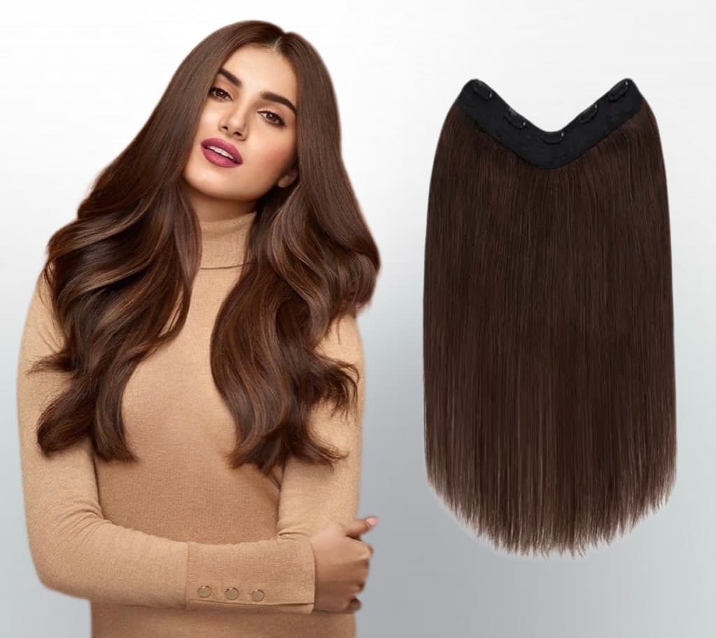 Trese de Par Natural V-Shape Volum si Lungime #5