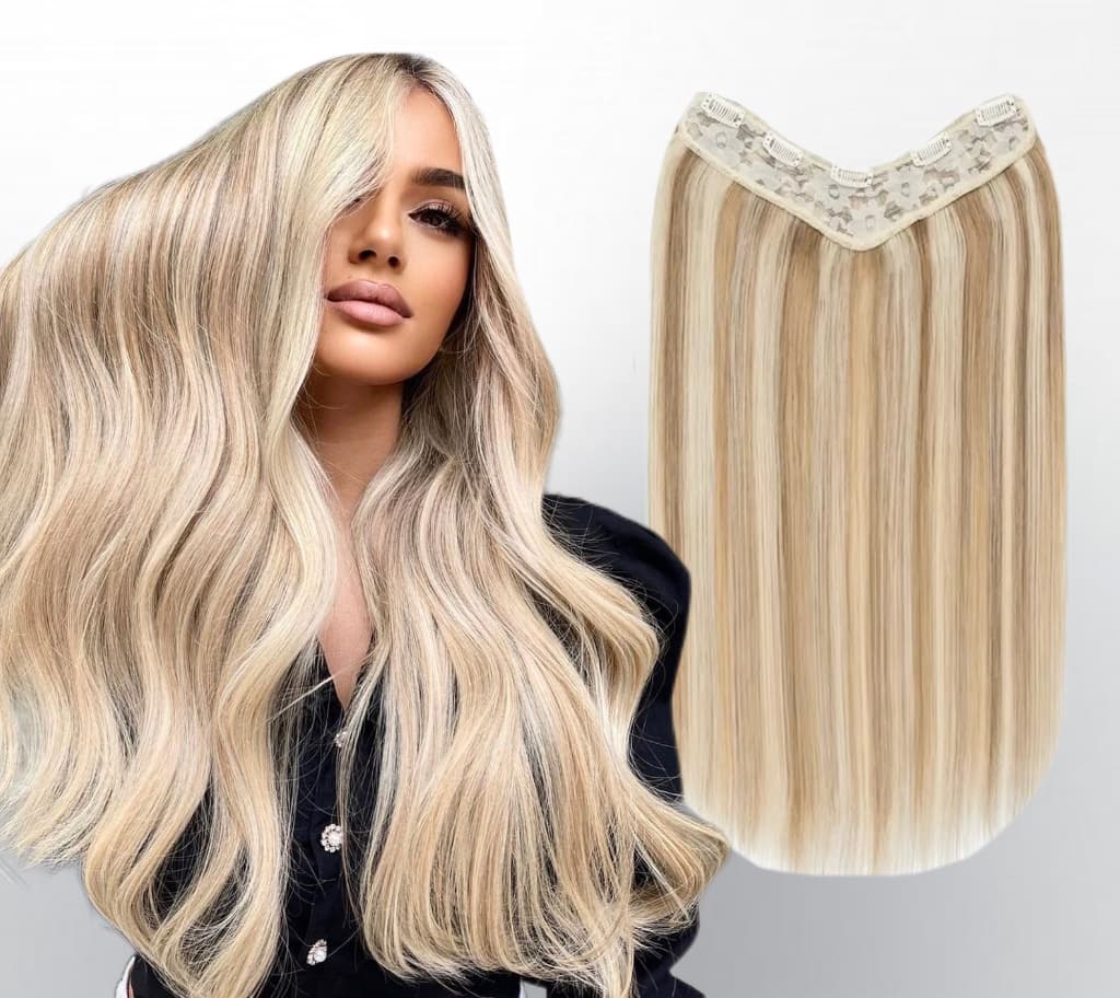 Trese de Par Natural V-Shape Volum si Lungime Balayage #18/#60