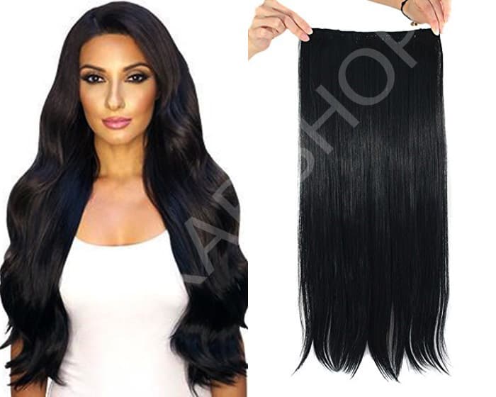 Trese de Par Plus de Volum Negru Albastrui